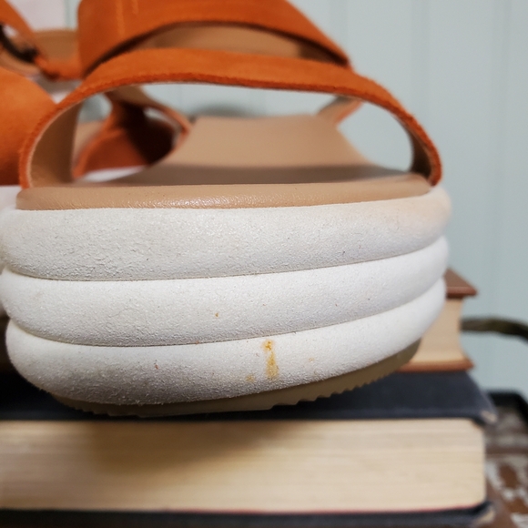 SOREL Cameron Flatform Suede Sports Sandals-Desert Sun & Chalk- Women’s Size 8.5 - Picture 4 of 12